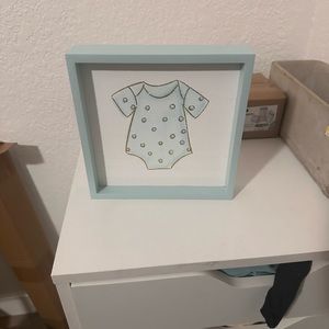 Light Blue Glitter onesie sign